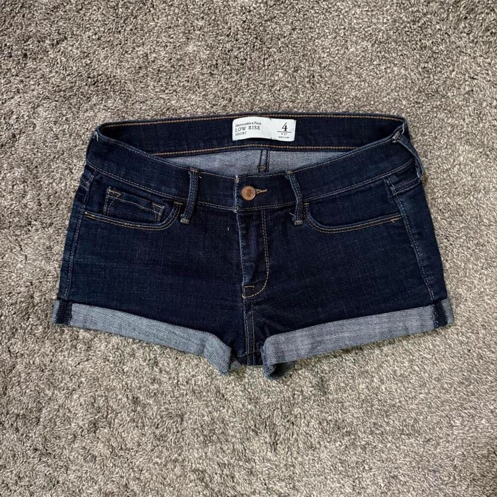 Abercrombie-fitch Women's Navy and Blue Shorts